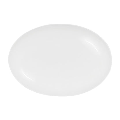 Tablekraft Core Platter Oval Coupe Shape White 300x215x30mm (2 Pack) (Dimension: 300x215x30mm. Material: Porcelain. Pack Quantity: 2) • PAS-HU935