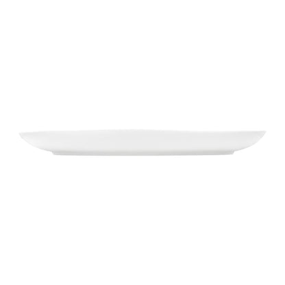 Tablekraft Core Platter Oval Coupe Shape White 355x260x35mm (3 Pack) (Dimensions: 355x260x35mm. Material: Porcelain. Pack Quantity: 3) • PAS-HU936