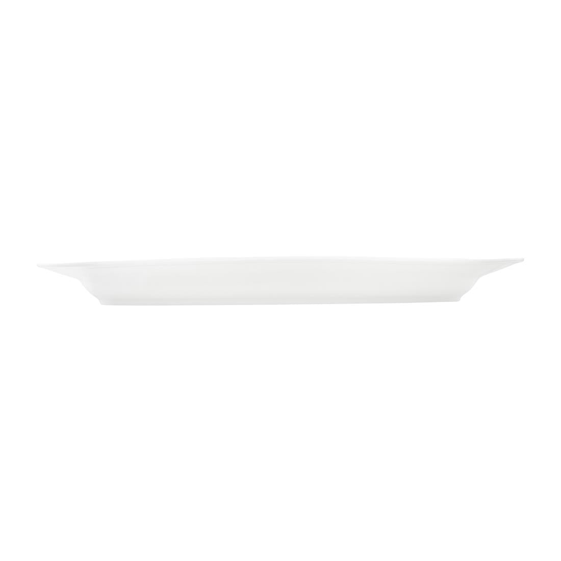 Tablekraft Core Platter Oval Rim Shape White 355x240x30mm (3 Pack) (Dimensions: 355x240x30mm. Material: Porcelain. Pack Quantity: 3) • PAS-HU941