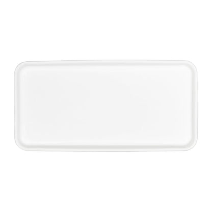 Tablekraft Core Platter Rectangle Coupe White 305x165x35mm (4 Pack) (Dimensions: 305x165x35mm. Material: Porcelain. Pack Quantity: 4) • PAS-HU942