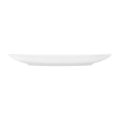 Tablekraft Core Round Plate Coupe Shape White 200mm (6 Pack) (Dimension: 200mm | Material: Porcelain | Pack Quantity: 6) • PAS-HU946