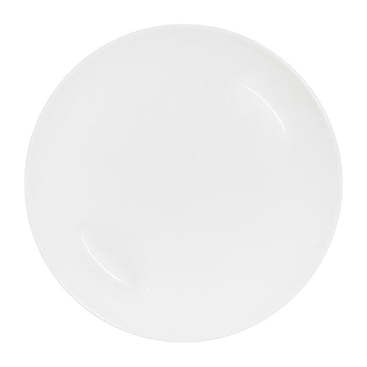 Tablekraft Core Round Plate Coupe Shape White 200mm (6 Pack) (Dimension: 200mm | Material: Porcelain | Pack Quantity: 6) • PAS-HU946