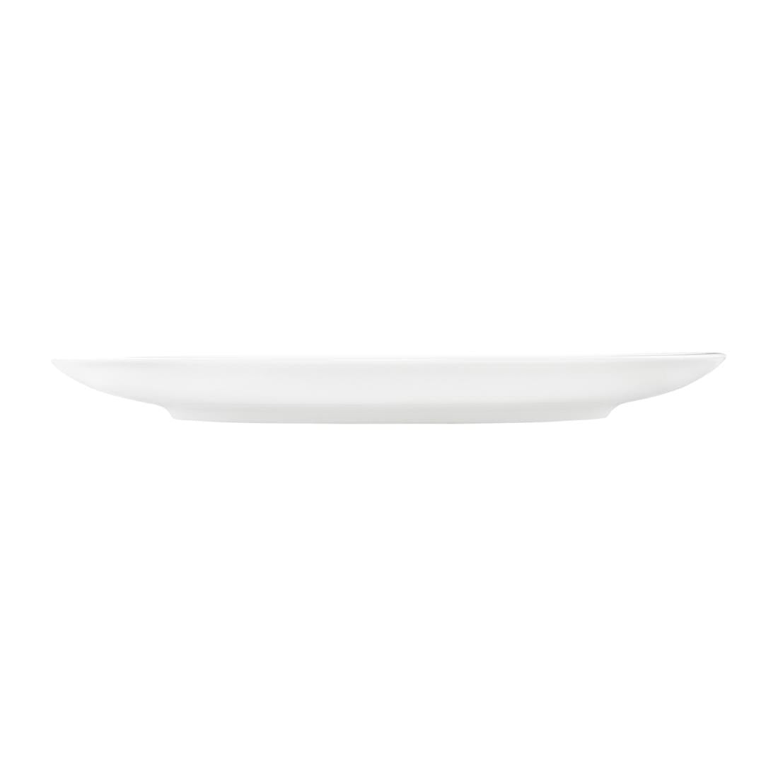 Tablekraft Core Round Plate Coupe Shape White 225mm (6 Pack) (Dimension: 225mm | Material: Porcelain | Pack Quantity: 6) • PAS-HU947
