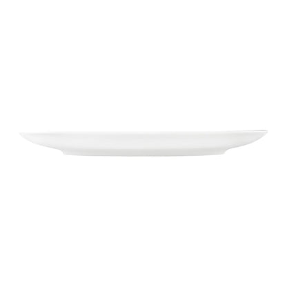Tablekraft Core Round Plate Coupe Shape White 225mm (6 Pack) (Dimension: 225mm | Material: Porcelain | Pack Quantity: 6) • PAS-HU947