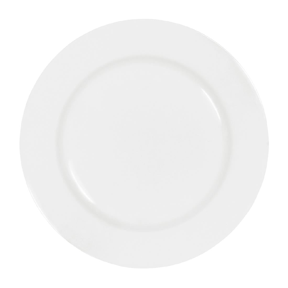 Tablekraft Core Round Plate Rim Shape White 150mm (6 Pack) (Dimension: 150mm | Material: Porcelain | Pack Quantity: 6) • PAS-HU950