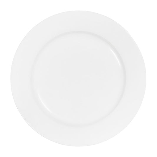 Tablekraft Core Round Plate Rim Shape White 200mm (6 Pack) (Dimension: 200mm | Material: Porcelain | Pack Quantity: 6) • PAS-HU951