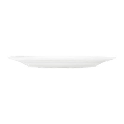Tablekraft Core Round Plate Rim Shape White 225mm (4 Pack) (Dimension: 225mm | Material: Porcelain | Pack Quantity: 4) • PAS-HU952
