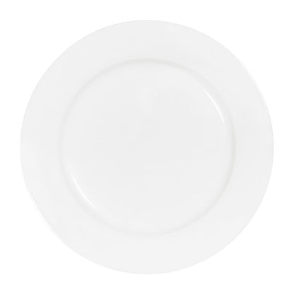 Tablekraft Core Round Plate Rim Shape White 250mm (4 Pack) (Dimension 250mm | Material: Porcelain | Pack Quantity: 4) • PAS-HU953