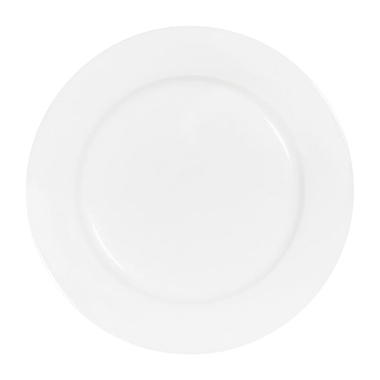 Tablekraft Core Round Plate Rim Shape White 250mm (4 Pack) (Dimension 250mm | Material: Porcelain | Pack Quantity: 4) • PAS-HU953