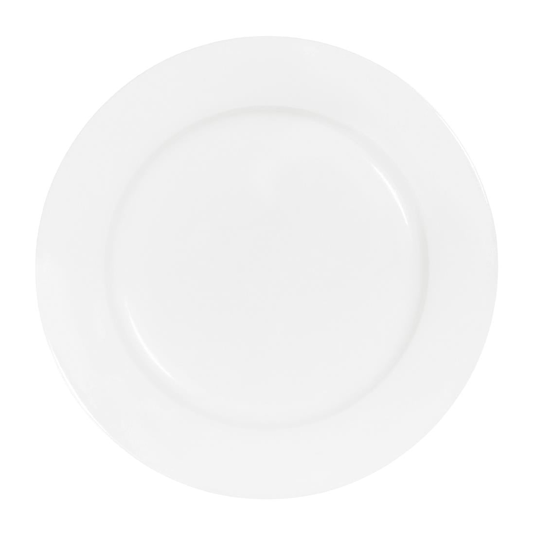 Tablekraft Core Round Plate Rim Shape White 280mm (3 Pack) (Dimension: 280mm | Material: Porcelain | Pack Quantity: 3) • PAS-HU954