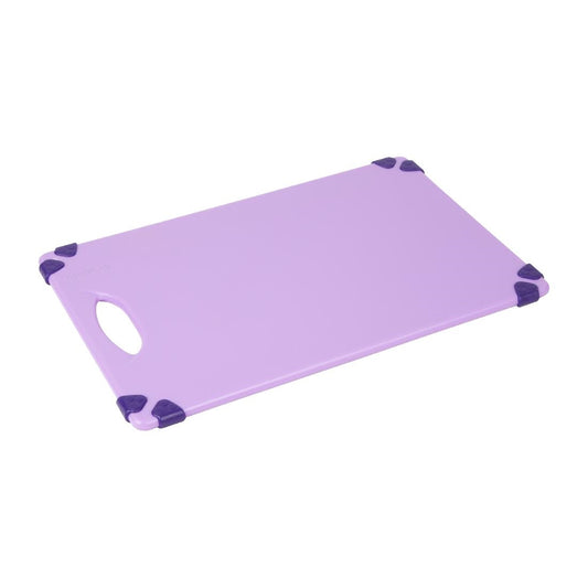 Hygiplas Commercial Grip Chopping Board Purple - 458x306mm (HDPE | 458(L)x306(W)mm | Thickness: 12mm | Purple: allergenic ingredients) • PAS-HW002
