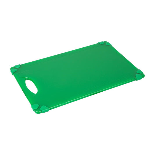 Hygiplas Commercial Grip Chopping Board Green - 458x306mm (HDPE | 458(L)x306(W) | Thickness: 12mm | Green: salad and fruit) • PAS-HW004