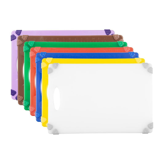 Hygiplas Commercial Grip Chopping Board 458x306x12mm (7 Pack) (458(L)x306(W)x12(D)mm | Pack Quantity: 7) • PAS-HW001