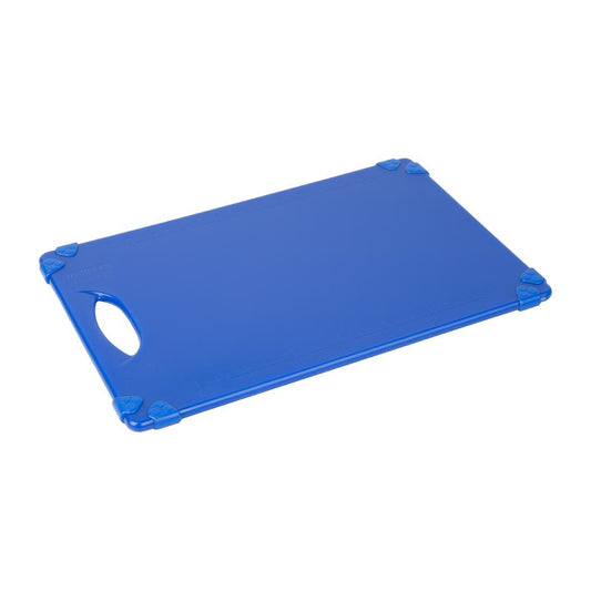 Hygiplas Commercial Grip Chopping Board Blue - 458x306mm (HDPE | 458(L)x306(W) | Thickness: 12mm | Blue: fish) • PAS-HW006