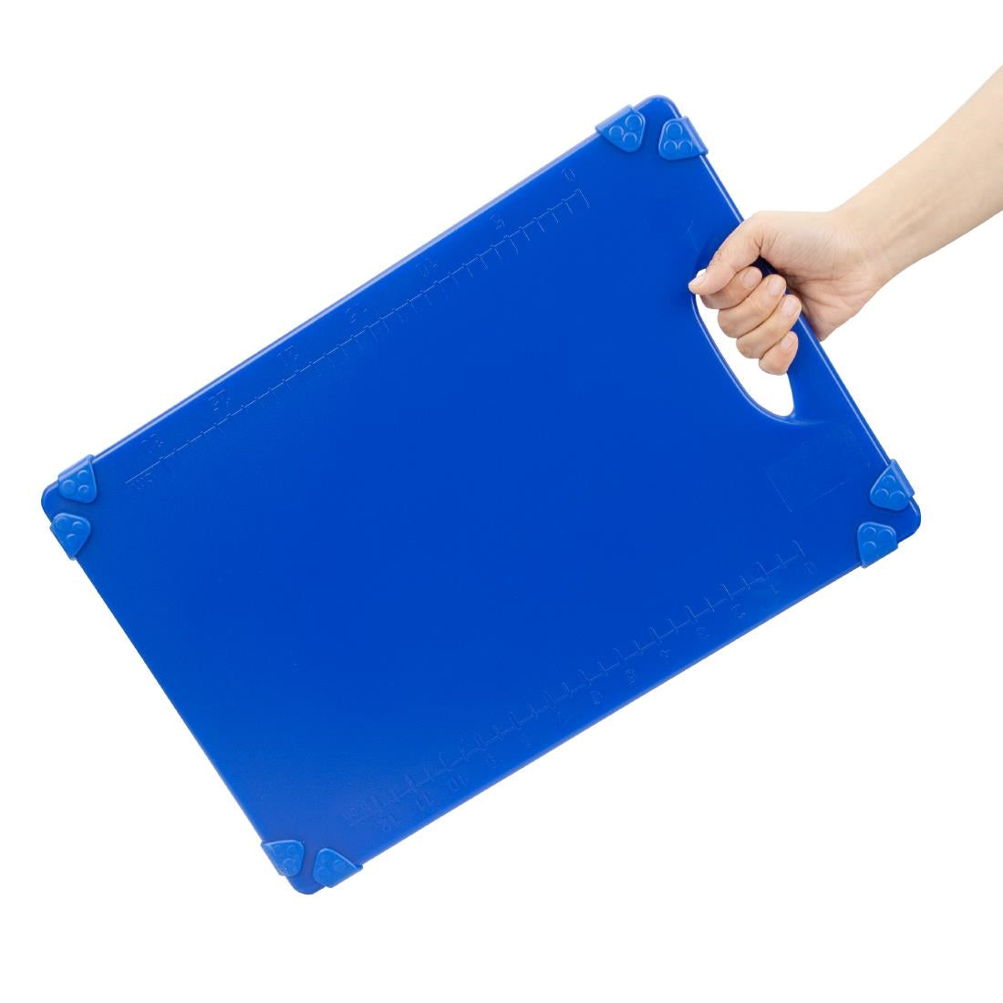 Hygiplas Commercial Grip Chopping Board Blue - 458x306mm (HDPE | 458(L)x306(W) | Thickness: 12mm | Blue: fish) • PAS-HW006
