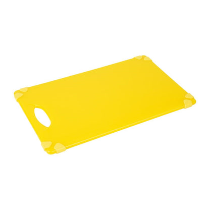Hygiplas Commercial Grip Chopping Board Yellow - 458x306mm (HDPE | 458(L)x306(W) | Thickness: 12mm | Yellow: cooked meats) • PAS-HW007