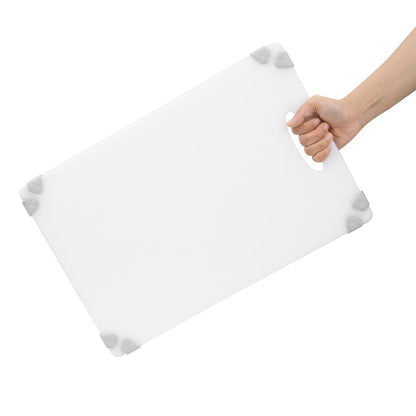Hygiplas Commercial Grip Chopping Board White - 458x306mm (HDPE | 458(L)x306(W) | Thickness: 12mm | White: dairy & bakery) • PAS-HW008