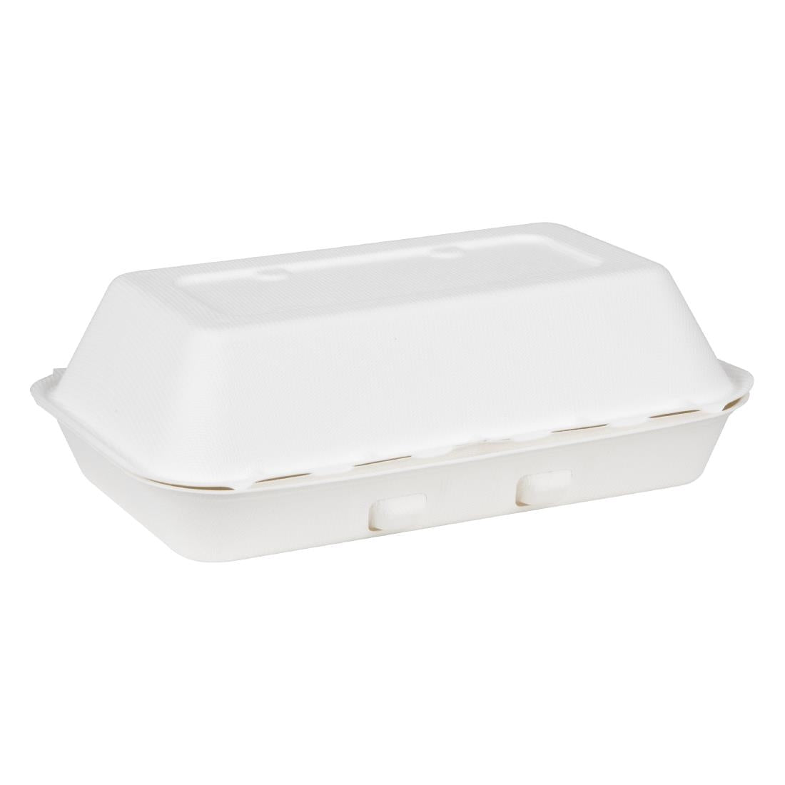Fiesta Compostable Bagasse Food Containers 245x150mm (200 Pack) (245(H)x400(W)x335(D)mm) • PAS-HW020