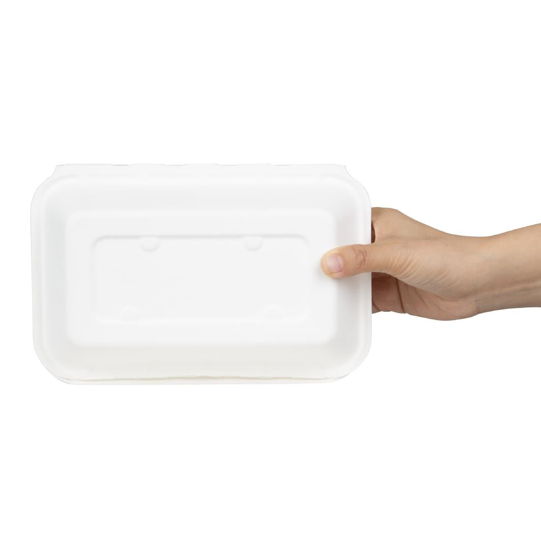 Fiesta Compostable Bagasse Food Containers 245x150mm (200 Pack) (245(H)x400(W)x335(D)mm) • PAS-HW020