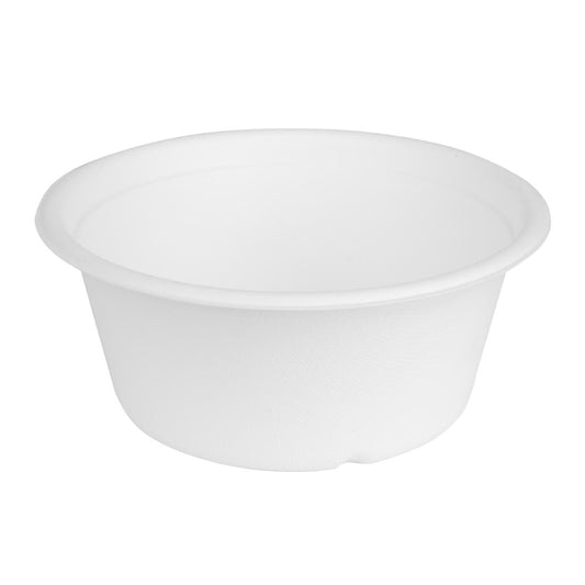Fiesta Compostable Bagasse Bowl Base 400ml (50 Pack) (400ml | Pack quantity: 50) • PAS-HW021