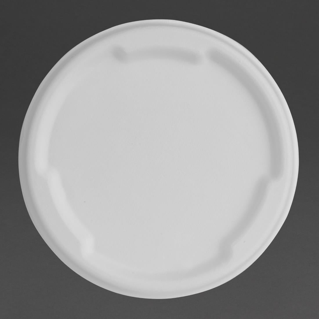 Fiesta Compostable Bagasse Lids for 400/500ml Bowl Bases (50 Pack) (142(Ø)mm. Pack quantity: 50) • PAS-HW025