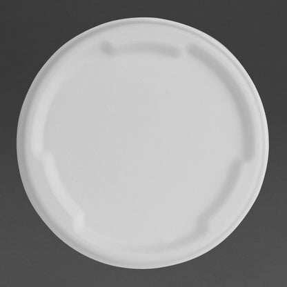 Fiesta Compostable Bagasse Lids for 400/500ml Bowl Bases (50 Pack) (142(Ø)mm. Pack quantity: 50) • PAS-HW025