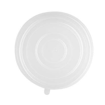 Fiesta Recyclable PET Lids for 400/500ml Bowl Bases (50 Pack) (Fits Fiesta 400ml & 500ml bagasse bowl bases. Pack quantity: 50) • PAS-HW026