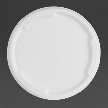 Fiesta Compostable Bagasse Lids for 750/900ml Bowl Bases (50 Pack) (Fits Fiesta 750ml & 900ml bagasse bowl bases | Pack quantity: 50) • PAS-HW027