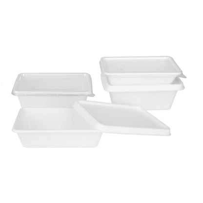 Fiesta Compostable Bagasse Food Container Bases 650ml (100 Pack) (650ml | Pack quantity: 100) • PAS-HW034