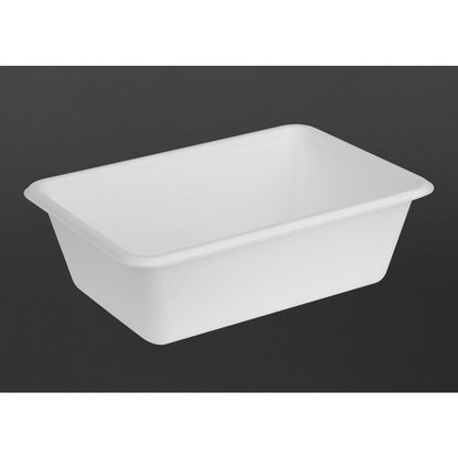 Fiesta Compostable Bagasse Food Container Bases 800ml (100 Pack) (800ml | Pack quantity: 100) • PAS-HW035