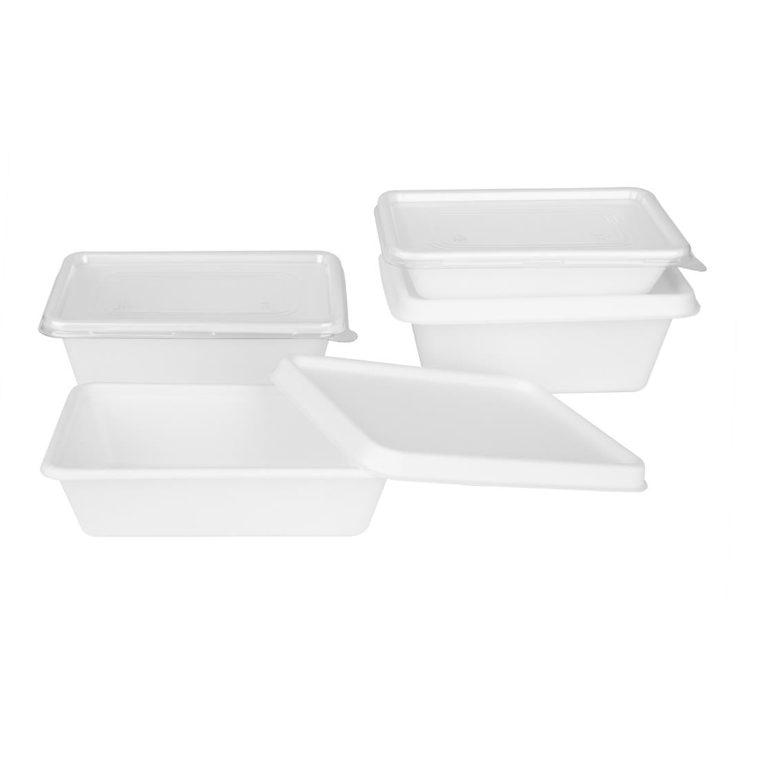 Fiesta Compostable Bagasse Food Container Bases 800ml (100 Pack) (800ml | Pack quantity: 100) • PAS-HW035
