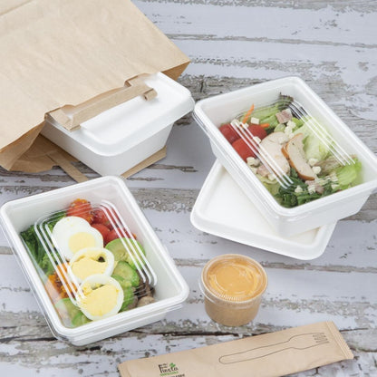 Fiesta Compostable Bagasse Food Container Bases 800ml (100 Pack) (800ml | Pack quantity: 100) • PAS-HW035