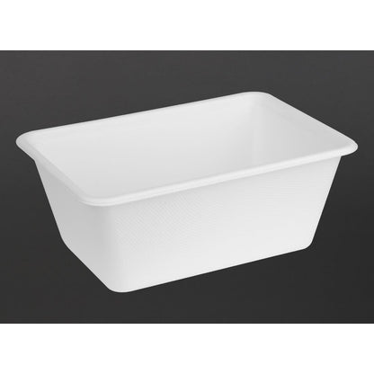 Fiesta Compostable Bagasse Food Container Bases 1000ml (100 Pack) (1000ml | Pack Quantity: 100) • PAS-HW036