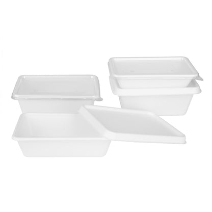 Fiesta Compostable Bagasse Food Container Bases 1000ml (100 Pack) (1000ml | Pack Quantity: 100) • PAS-HW036
