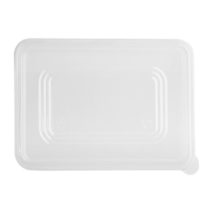 Fiesta Recyclable PET Lids for Bagasse Container Bases (100 Pack) (Fits Fiesta 500ml, 650ml, 800ml & 1000ml bagasse base range | Pack quantity: 100) • PAS-HW038