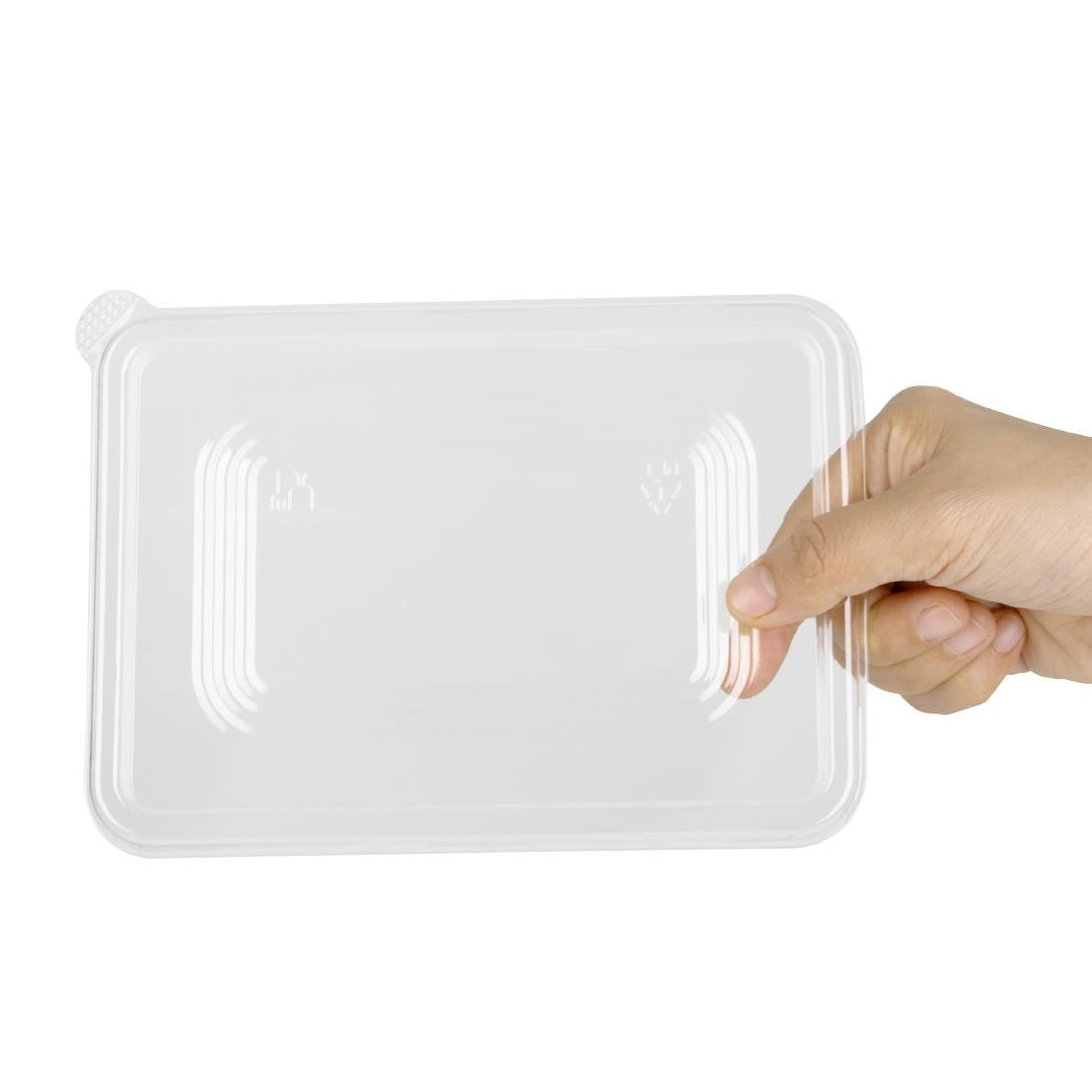 Fiesta Recyclable PET Lids for Bagasse Container Bases (100 Pack) (Fits Fiesta 500ml, 650ml, 800ml & 1000ml bagasse base range | Pack quantity: 100) • PAS-HW038
