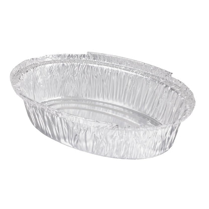 Fiesta Recyclable Foil Oval Containers 500ml (200 Pack) (45(H)x188(W)x120(D)mm | Capacity: 500ml | Pack Quantity: 200) • PAS-HW080
