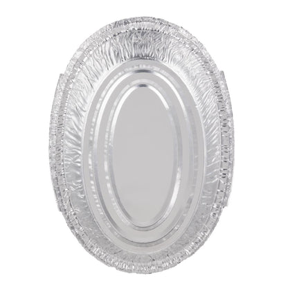 Fiesta Recyclable Foil Oval Containers 500ml (200 Pack) (45(H)x188(W)x120(D)mm | Capacity: 500ml | Pack Quantity: 200) • PAS-HW080