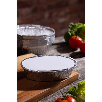 Fiesta Recyclable Foil Oval Containers 500ml (200 Pack) (45(H)x188(W)x120(D)mm | Capacity: 500ml | Pack Quantity: 200) • PAS-HW080