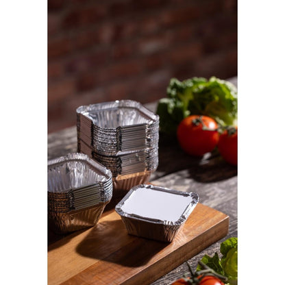 Fiesta Recyclable Foil Container 100ml (200 Pack) (36(H)x80(W)x80(D)mm | Capacity: 100ml | Pack quantity: 200) • PAS-HW081