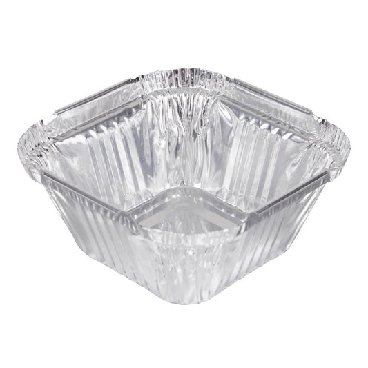 Fiesta Recyclable Foil Container 100ml (200 Pack) (36(H)x80(W)x80(D)mm | Capacity: 100ml | Pack quantity: 200) • PAS-HW081