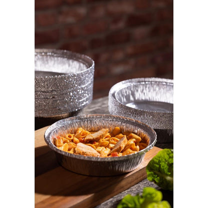 Fiesta Recyclable Foil Round Containers 187mm (200 Pack) (43(H)x187(Ø)mm | Pack quantity: 200) • PAS-HW082