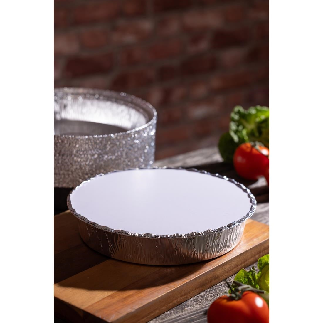 Fiesta Recyclable Foil Round Containers 233mm (200 Pack) (47(H)x233(Ø)mm | Pack quantity: 200) • PAS-HW083