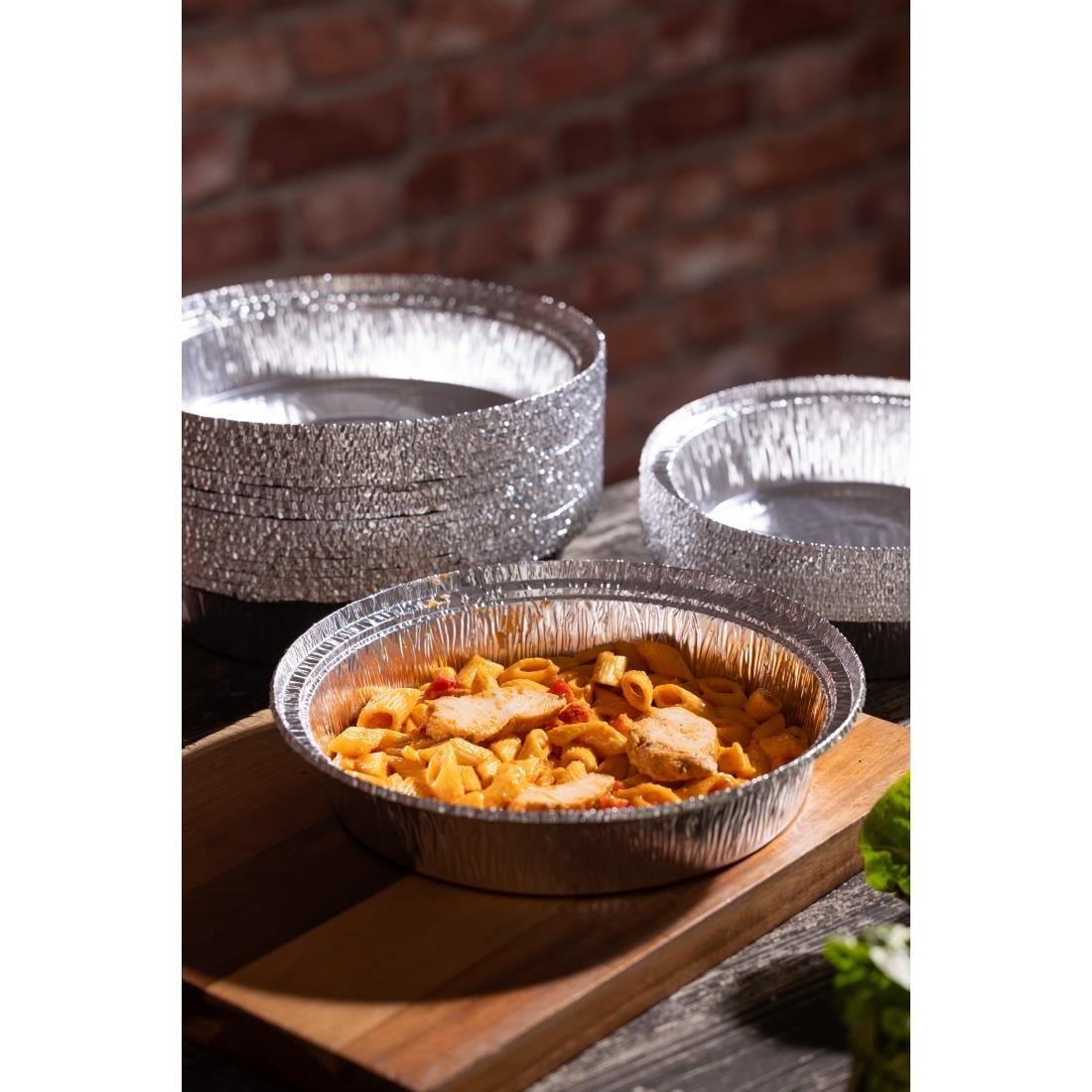 Fiesta Recyclable Foil Round Containers 233mm (200 Pack) (47(H)x233(Ø)mm | Pack quantity: 200) • PAS-HW083