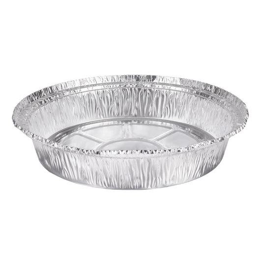 Fiesta Recyclable Foil Round Container 222mm (200 Pack) (45(H)x222(Ø)mm | Pack quantity: 200) • PAS-HW091