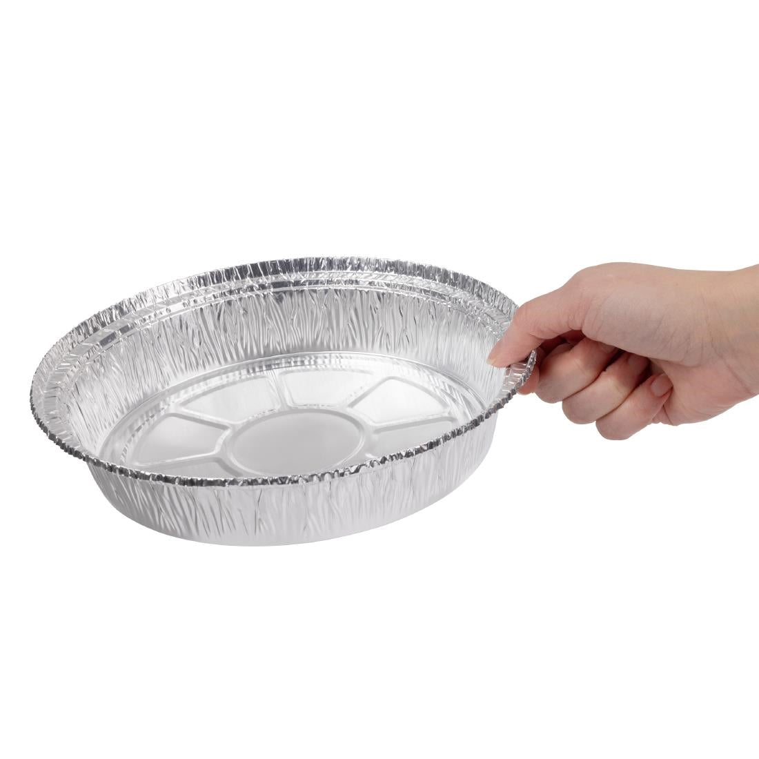 Fiesta Recyclable Foil Round Container 222mm (200 Pack) (45(H)x222(Ø)mm | Pack quantity: 200) • PAS-HW091