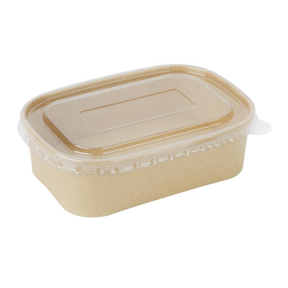 Fiesta Recyclable PET Lids for Rectangular Containers (300 Pack) (173(L)x123(W)x16(D)mm | Pack Quantity: 300) • PAS-HW626