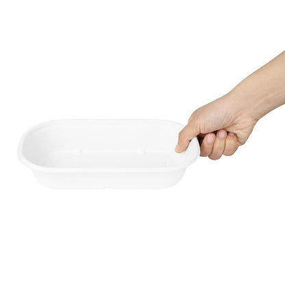 Fiesta Compostable Bagasse Oval Containers 850ml (100 Pack) (Pack of 100) • PAS-HW627