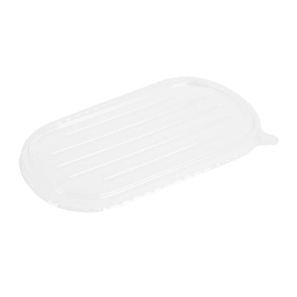 Fiesta Recyclable PET Lids for Bagasse Oval Containers (100 pack) (Pack of 100) • PAS-HW630