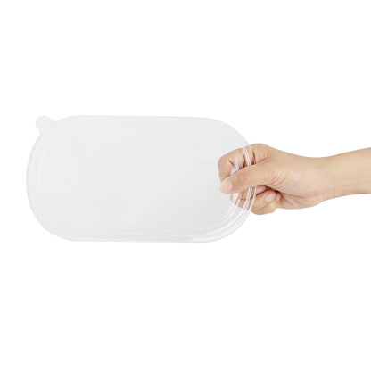 Fiesta Recyclable PET Lids for Bagasse Oval Containers (100 pack) (Pack of 100) • PAS-HW630